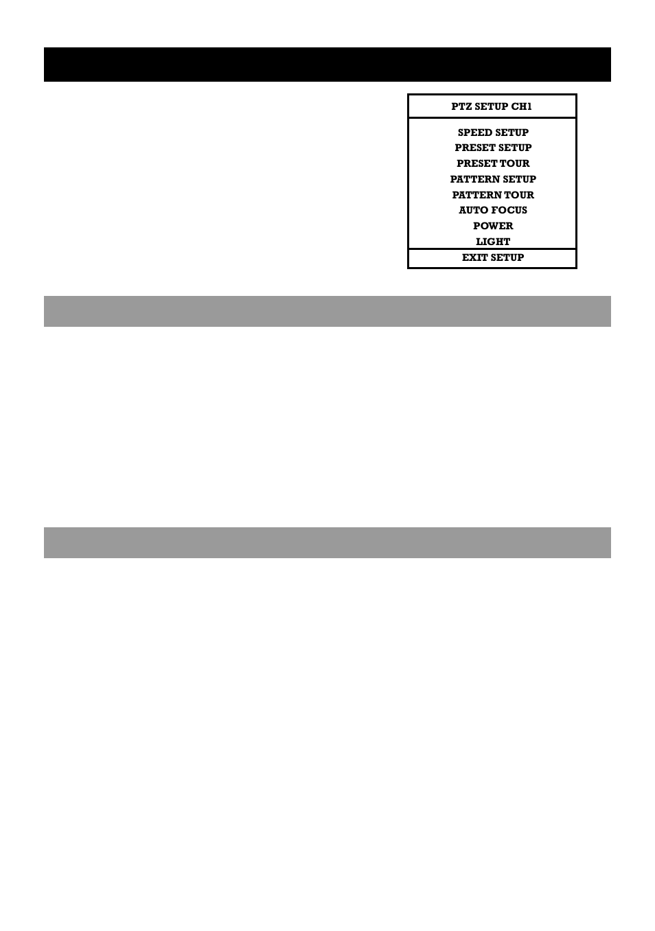 Ptz camera control, Create ptz preset position, Access camera menu for pelco p & d protocols | OpenEye OE2-E120 User Manual | Page 50 / 75
