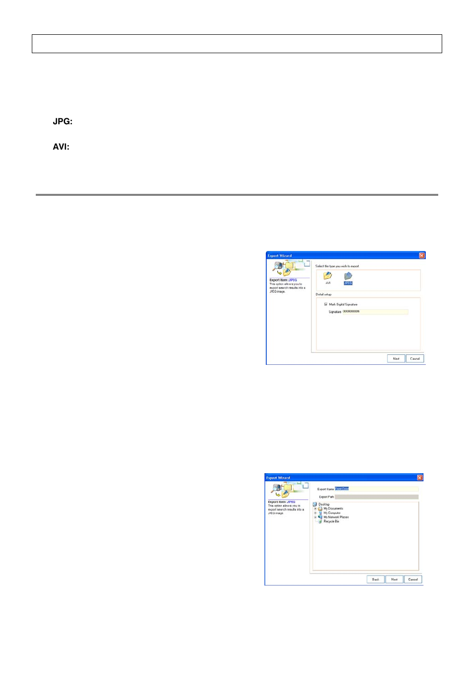 Save clip, Saving a single image or video clip | OpenEye OE2-E120 User Manual | Page 64 / 75