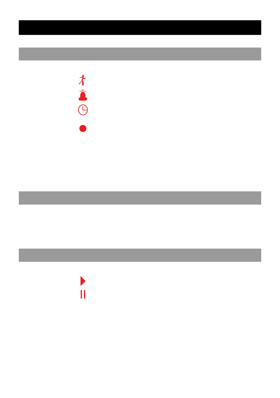 Screen icon index, Recording icons, Status icons | Search icons | OpenEye OE2-E120 User Manual | Page 71 / 75