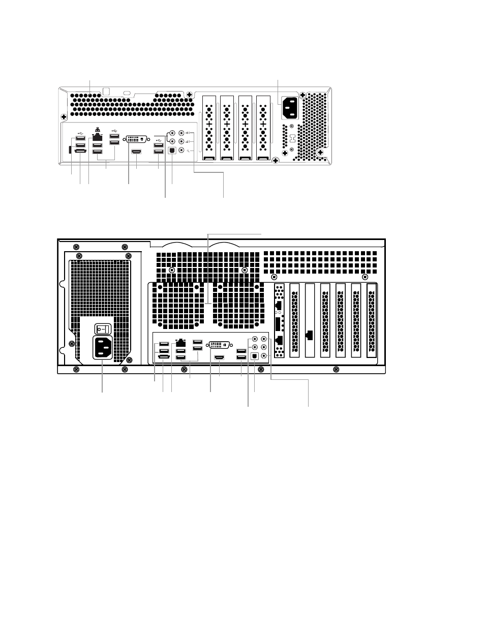 Nm rear panel, N4 rear panel | OpenEye OE5 N-Series User Manual | Page 15 / 23