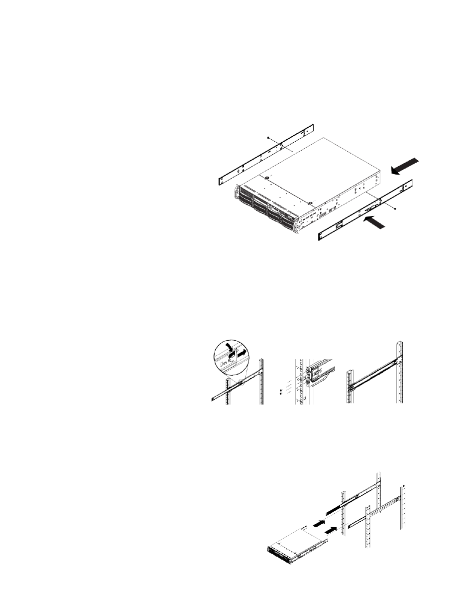 Installing the inner rail extensions, Installing the outer rack rails, Installing the n2 into a rack | OpenEye OE5 N-Series User Manual | Page 21 / 23