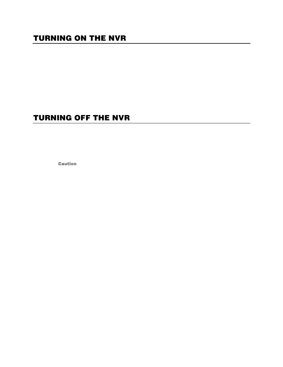 Turning on the nvr, Turning off the nvr | OpenEye OE5 N-Series User Manual | Page 22 / 23