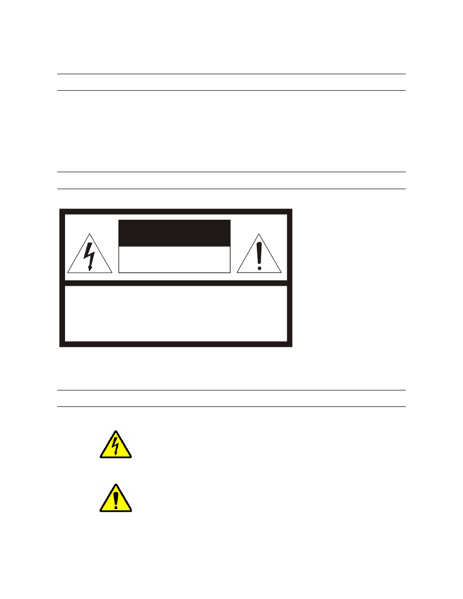 Risk of electric shock do not open | OpenEye OE4 N-Series User Manual | Page 7 / 27