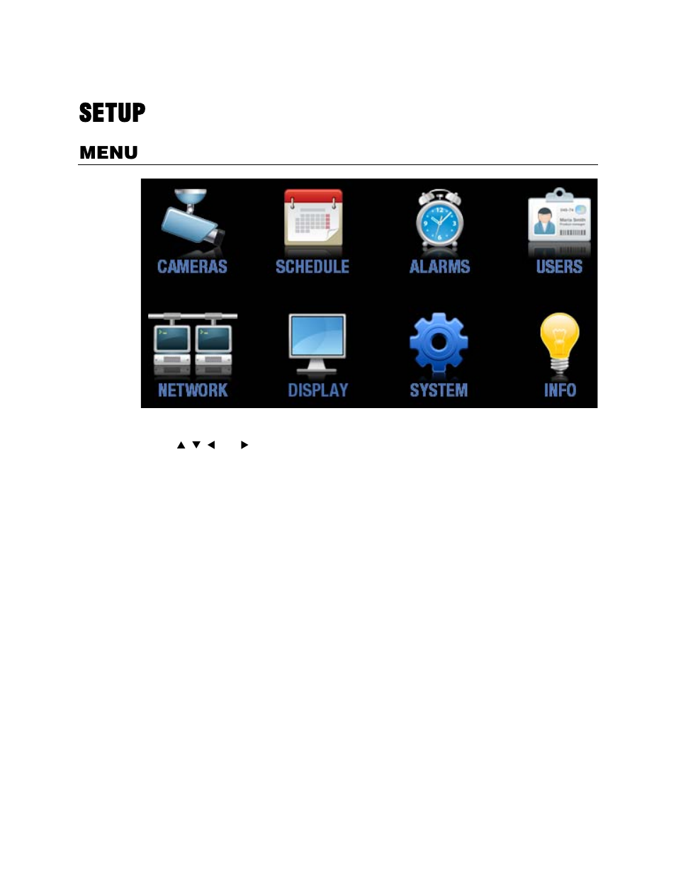 Setup, Menu | OpenEye EasyDVR User Manual | Page 37 / 90
