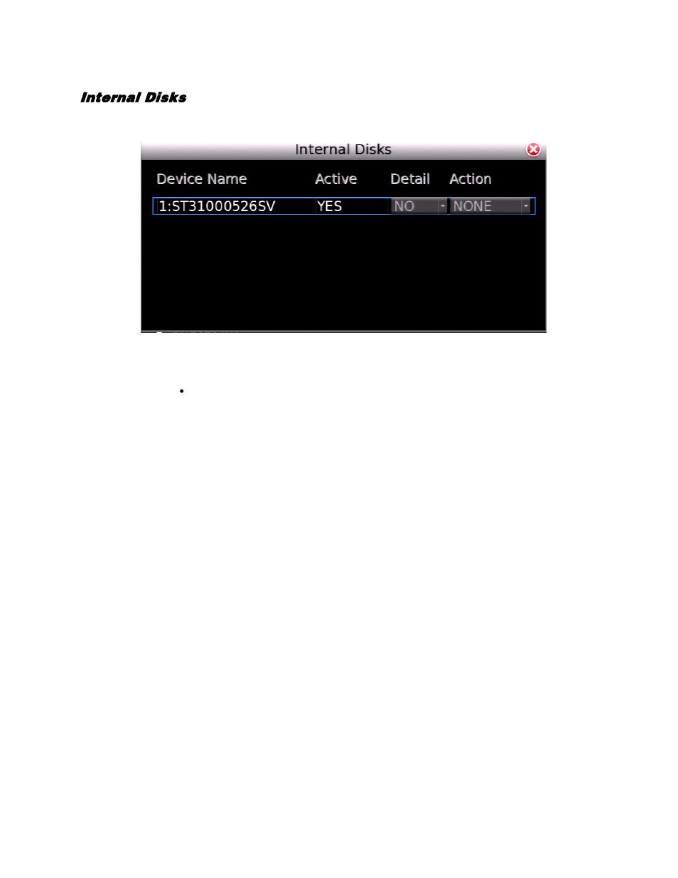 Internal disks | OpenEye EasyDVR User Manual | Page 63 / 90