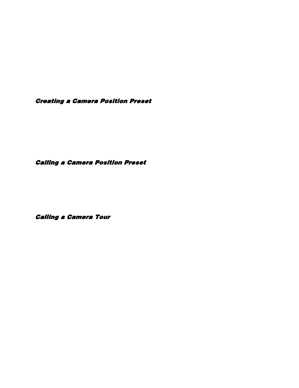 Presets, Creating a camera position preset, Calling a camera position preset | Calling a camera tour | OpenEye EasyDVR User Manual | Page 72 / 90