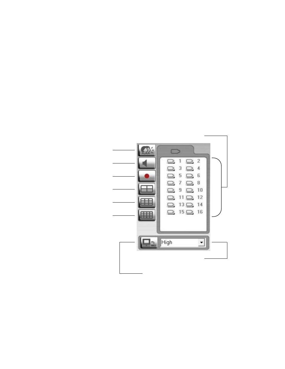 Camera display divisions, Normal stream or dual stream, Bandwidth select | OpenEye EasyDVR User Manual | Page 83 / 90