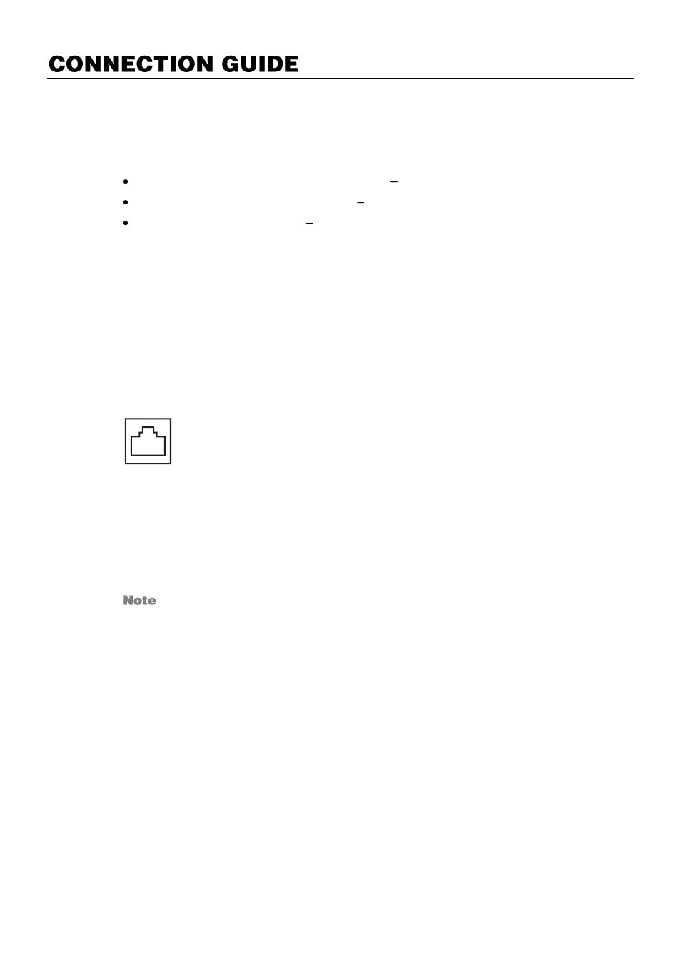 Connection guide, Connecting the monitor, Video inputs and looping outputs | Connecting to a network, Connecting audio | OpenEye OE3 E-Series User Manual | Page 22 / 85