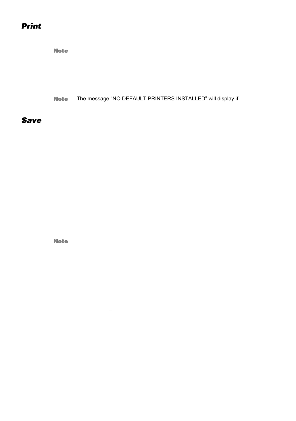 Print, Save | OpenEye OE3 E-Series User Manual | Page 76 / 85