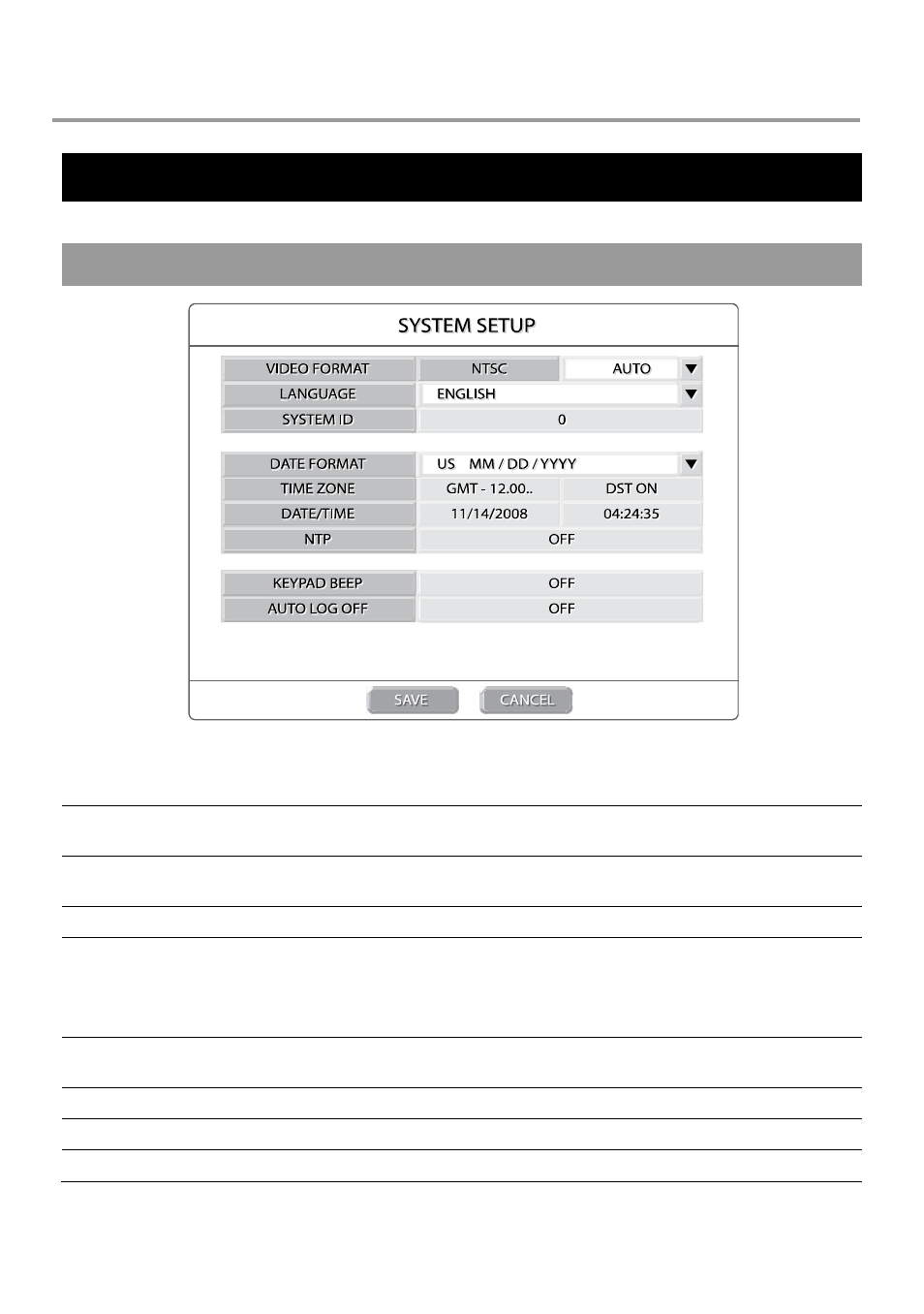 System, System setup, Setup | OpenEye OE2-E480 User Manual | Page 23 / 72