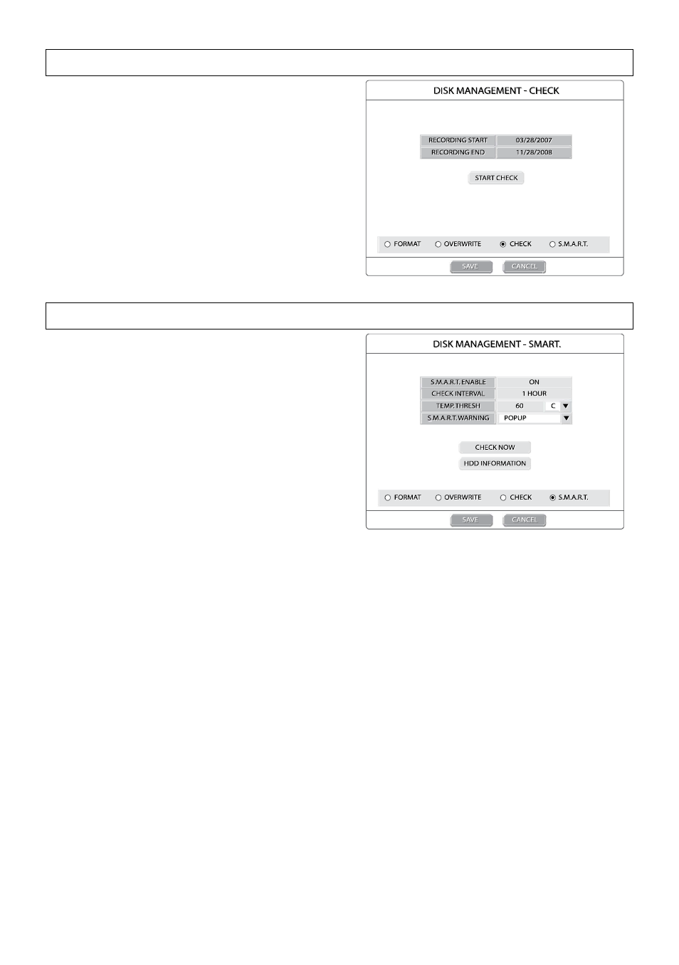 Check, Smart check | OpenEye OE2-E480 User Manual | Page 25 / 72