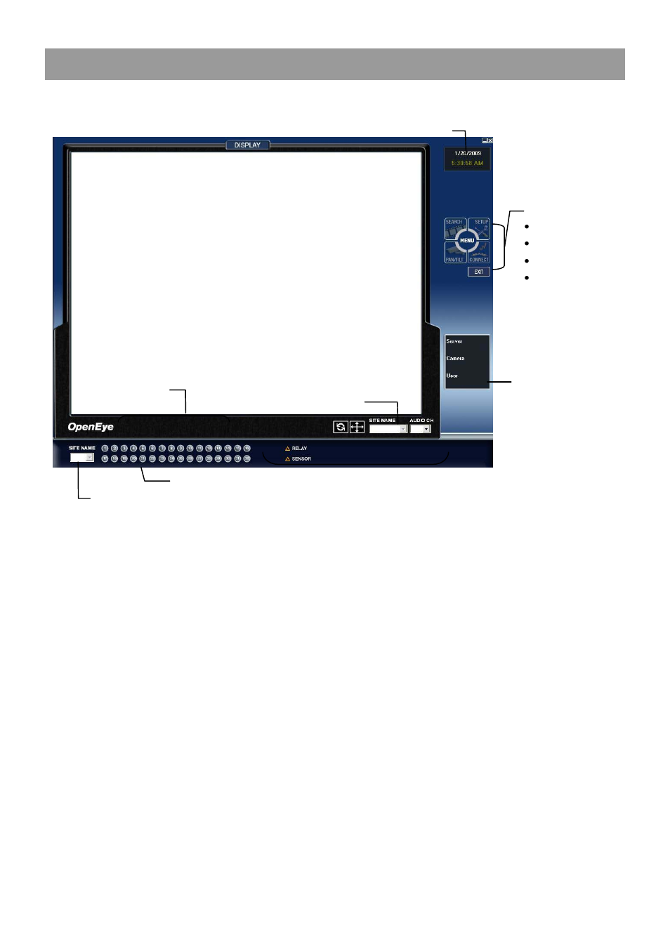 Display screen | OpenEye OE2-E480 User Manual | Page 53 / 72