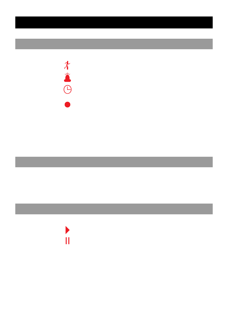 Screen icon index, Recording icons, Status icons | Search icons | OpenEye OE2-E480 User Manual | Page 69 / 72