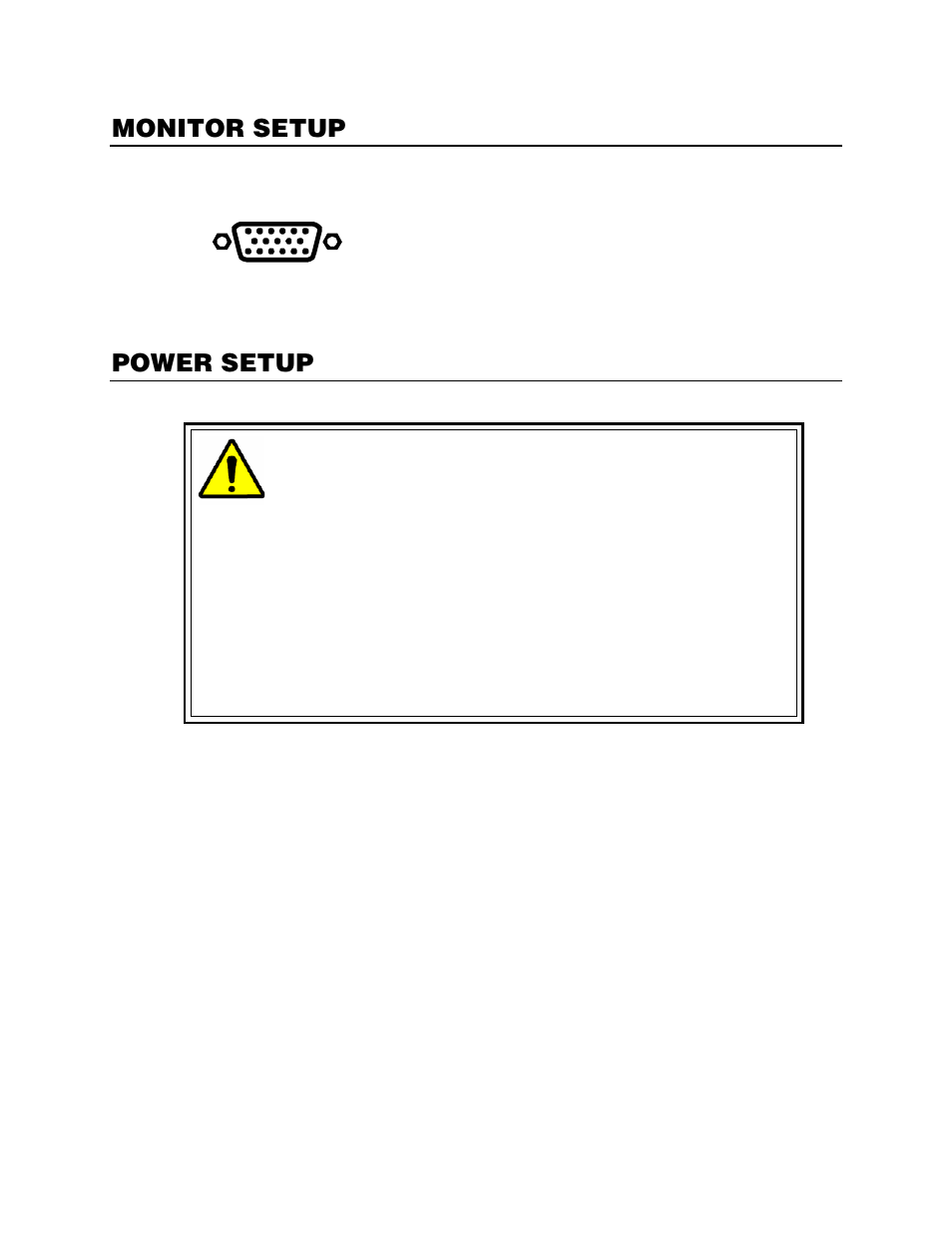 Monitor setup, Power setup | OpenEye G4 GraniteRack User Manual | Page 15 / 30