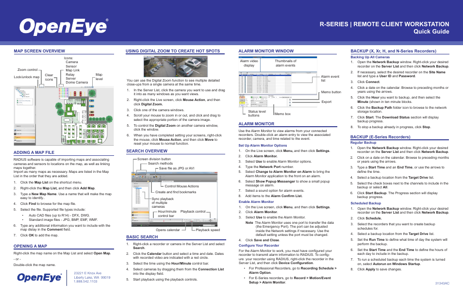 R-series | remote client workstation quick guide | OpenEye R-Series Quick Start User Manual | Page 2 / 2