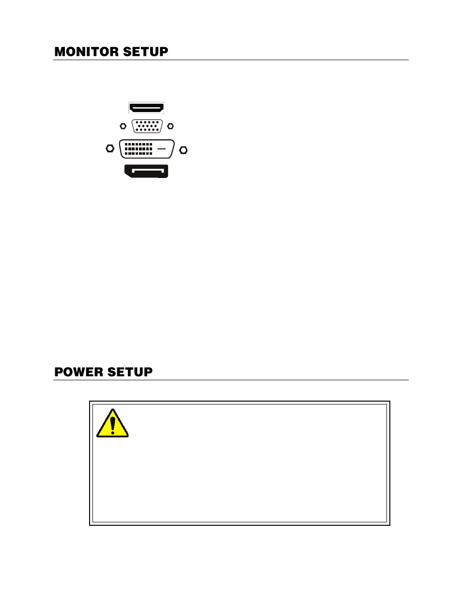 Monitor setup, Connecting multiple monitors, Power setup | OpenEye Gen6 RADIUS-PC User Manual | Page 14 / 70