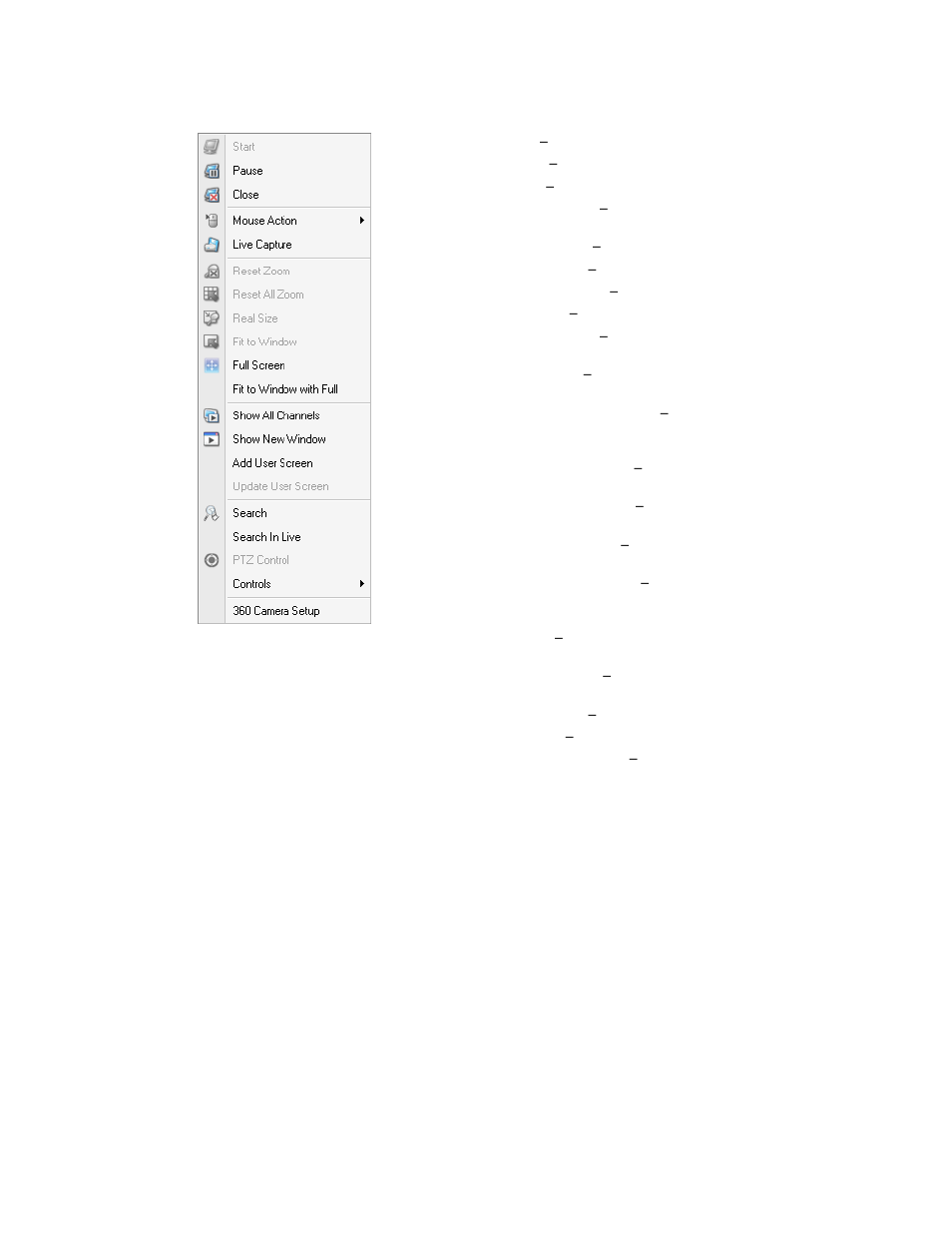 Live camera options | OpenEye Gen6 RADIUS-PC User Manual | Page 21 / 70