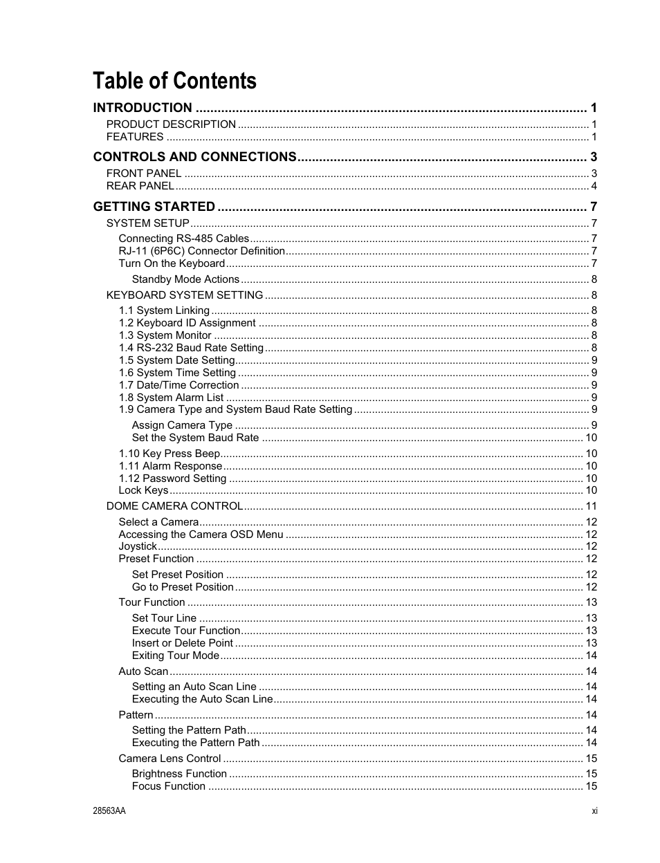 OpenEye CA-501J PTZ User Manual | Page 11 / 38
