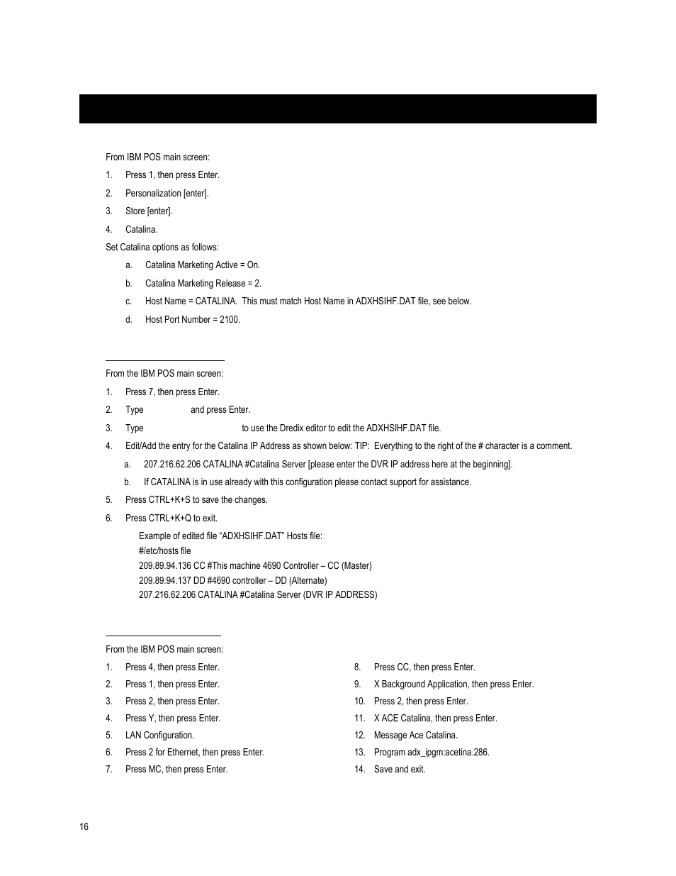 Ibm ace configuration | OpenEye SW-RWTCP User Manual | Page 16 / 51