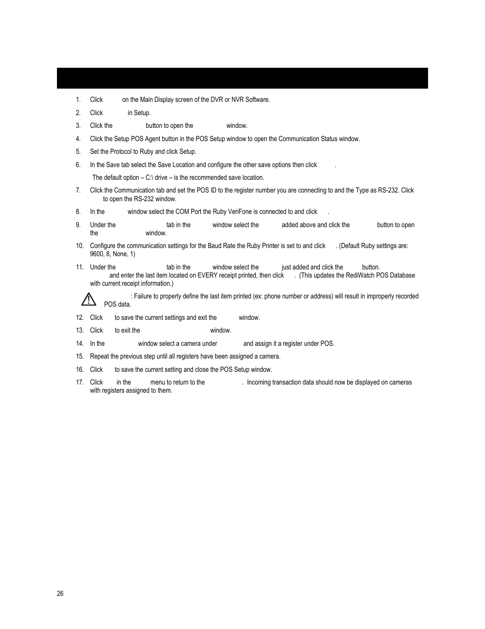 Ruby verifone configuration | OpenEye SW-RWTCP User Manual | Page 26 / 51