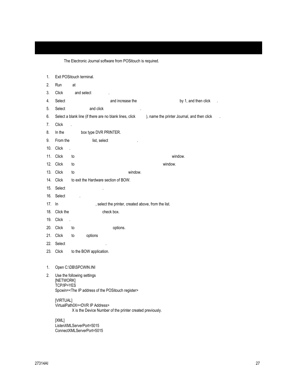 Positouch configuration | OpenEye SW-RWTCP User Manual | Page 27 / 51