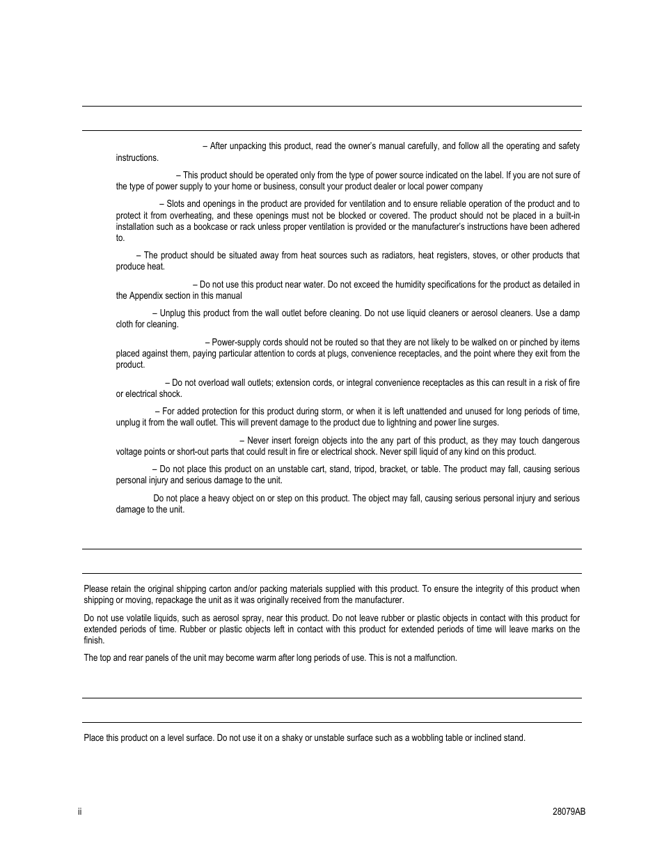 Important safeguards | OpenEye GraniteRack 1U User Manual | Page 4 / 23