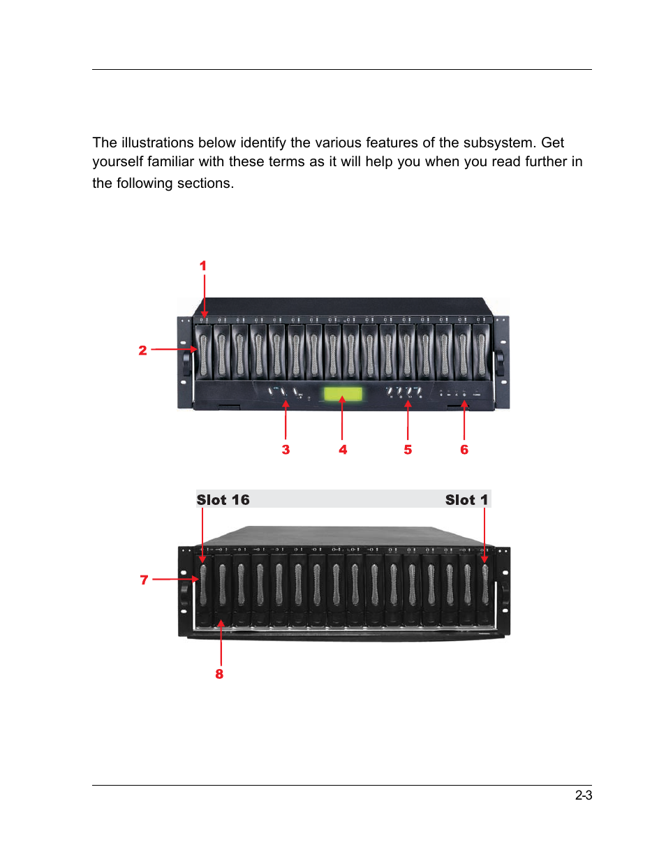 2 identifying parts of the subsystem | OpenEye GraniteRack 3U User Manual | Page 25 / 101