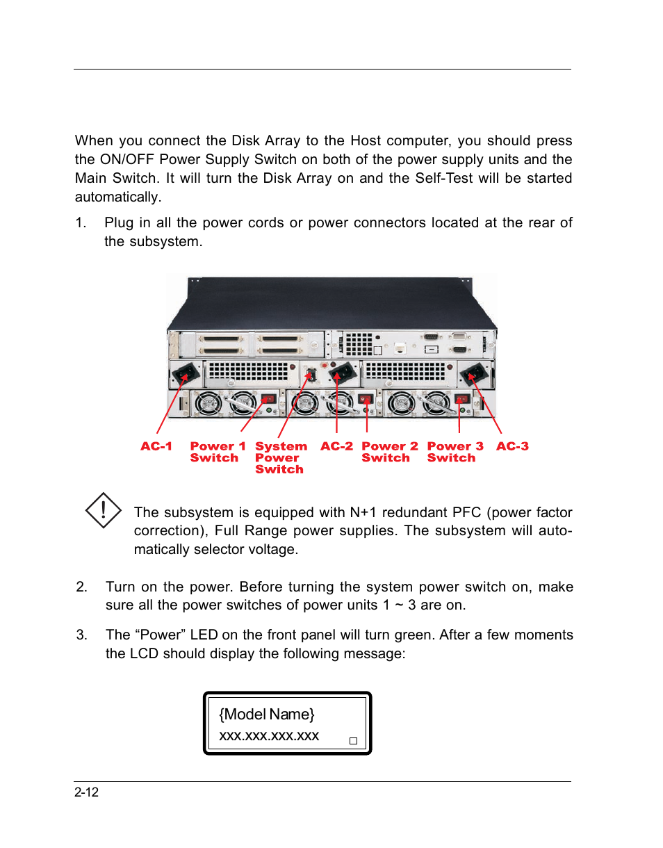 5 powering-on the subsystem | OpenEye GraniteRack 3U User Manual | Page 34 / 101