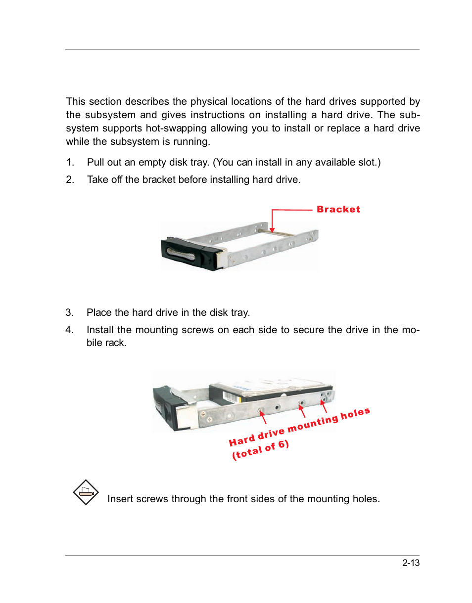 6 install hard drives | OpenEye GraniteRack 3U User Manual | Page 35 / 101