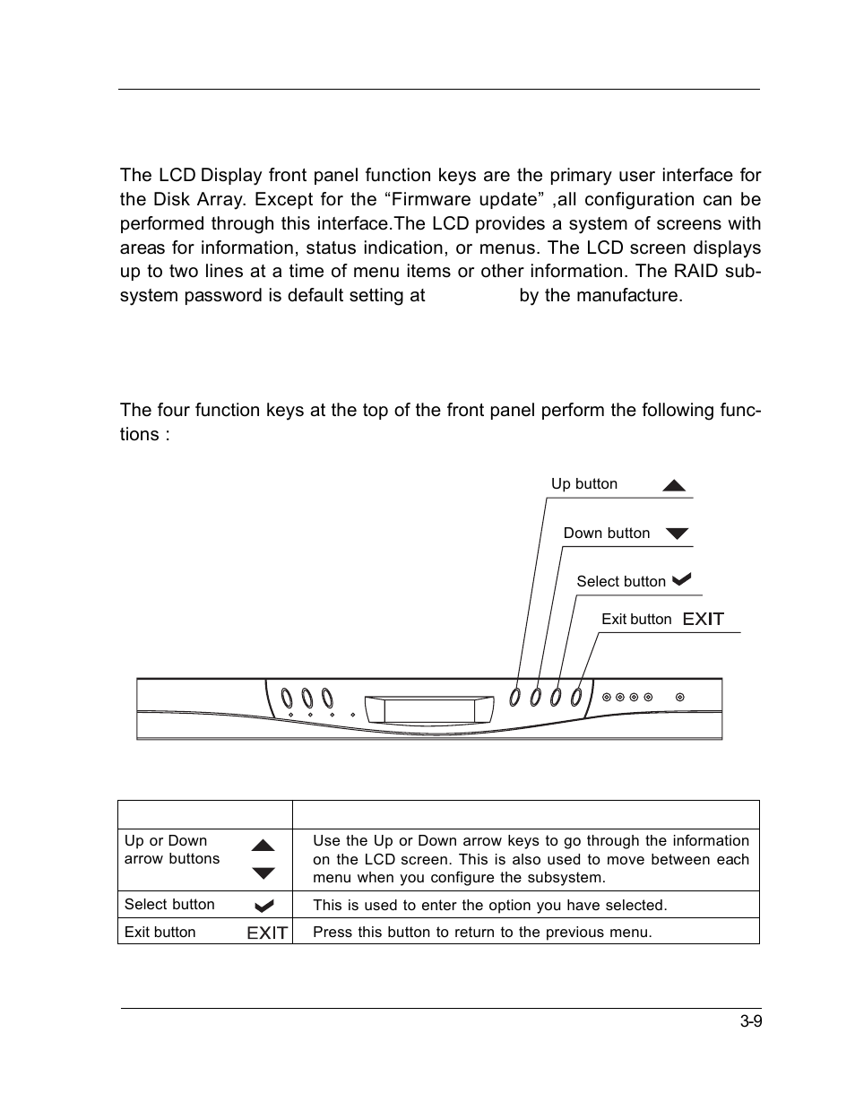 2 configuring the subsystem using the lcd panel | OpenEye GraniteRack 3U User Manual | Page 47 / 101