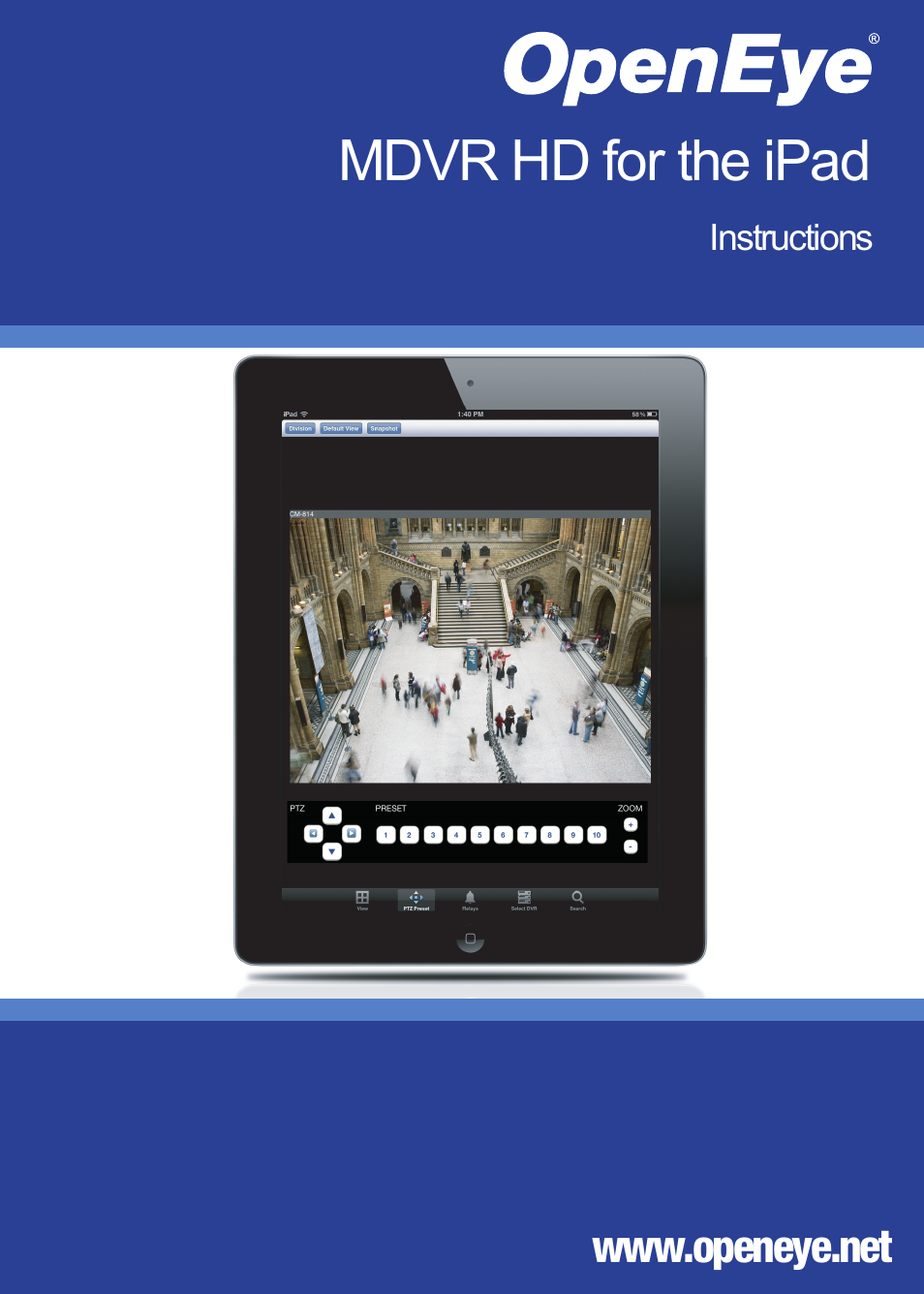 OpenEye iPad MDVR User Manual | 12 pages