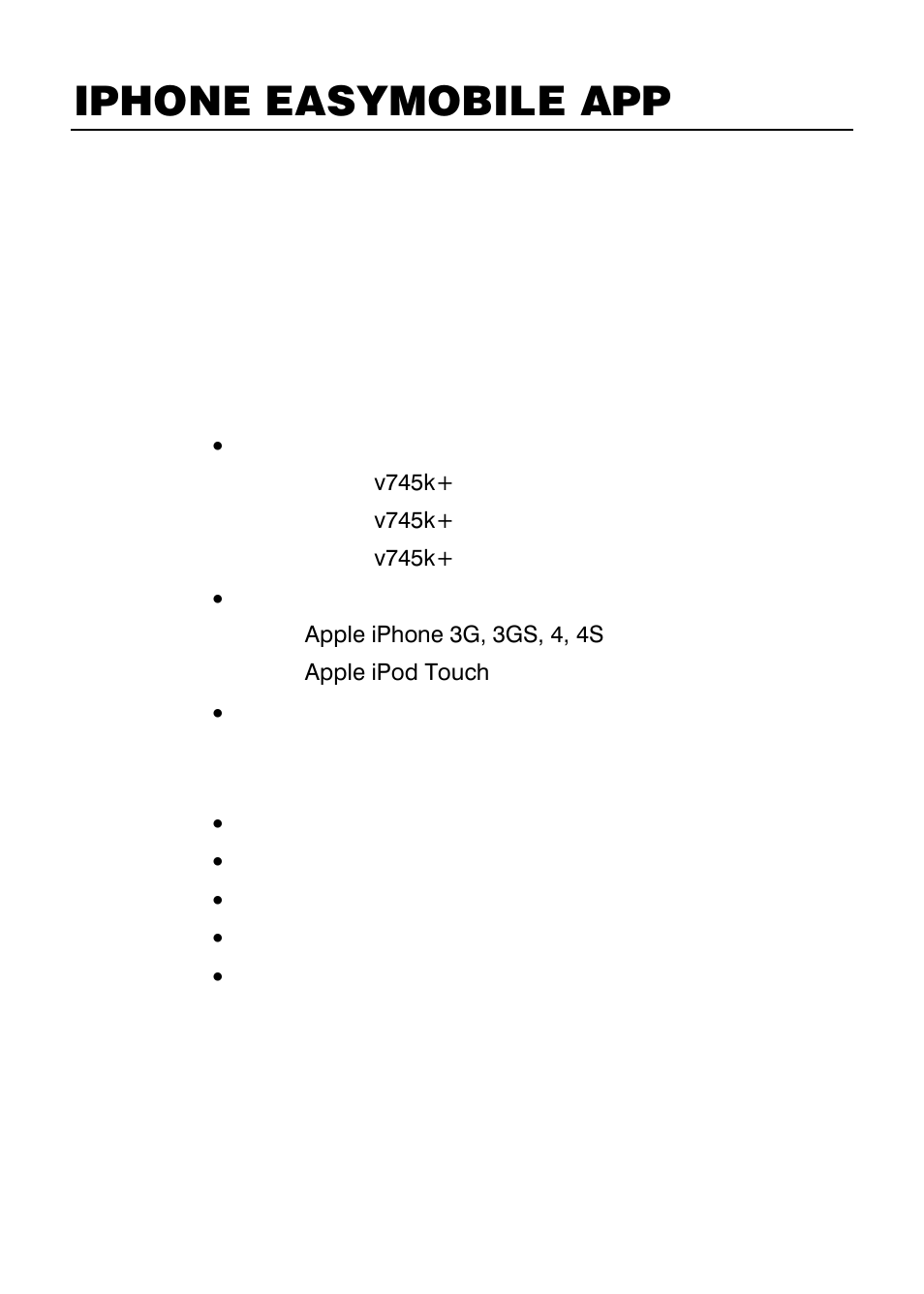 Iphone easymobile app, Minimum requirements, Application features | OpenEye iPhone EasyMobile User Manual | Page 2 / 8