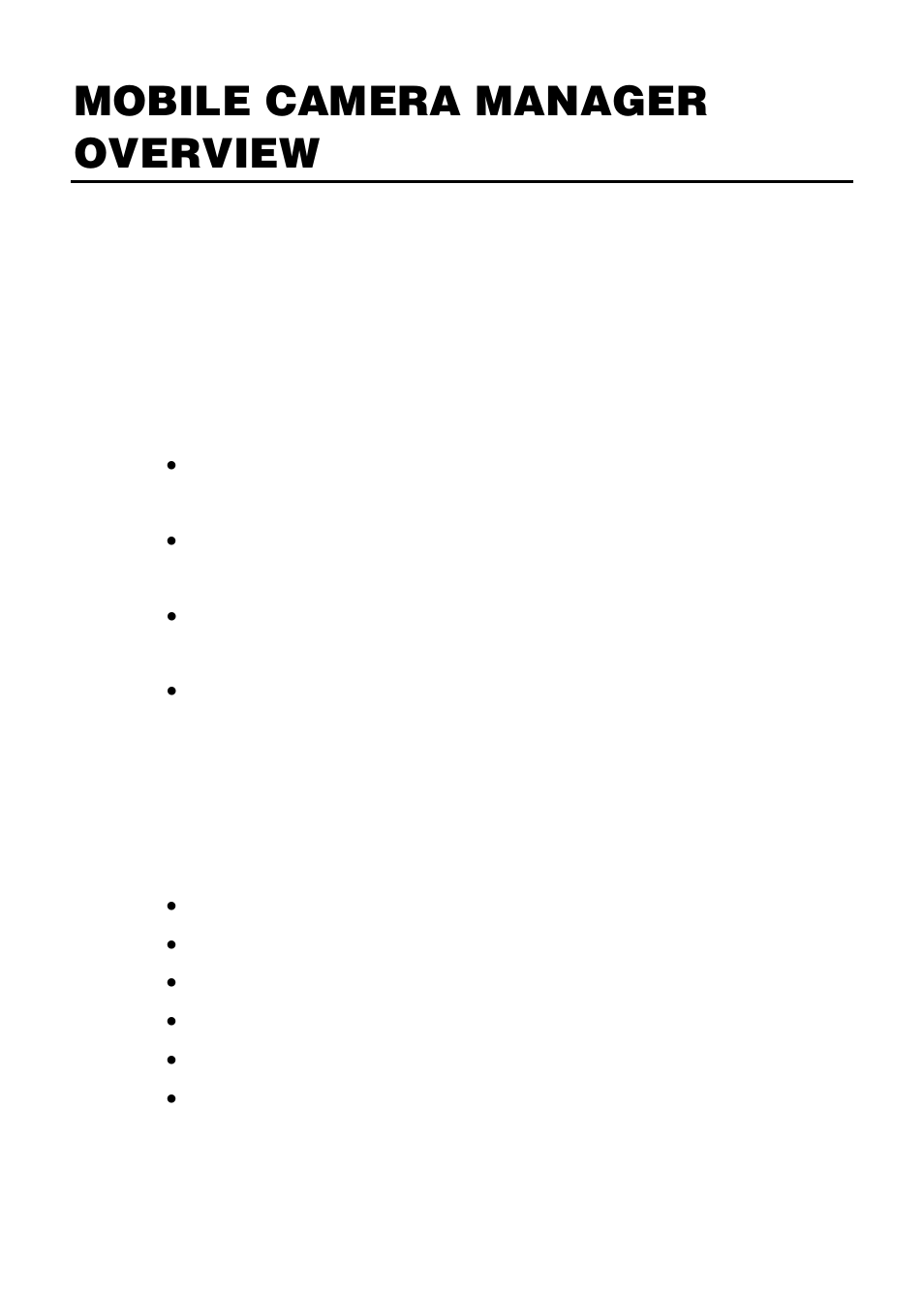 Mobile camera manager overview, Minimum requirements, Application features | OpenEye iPhone Mobile Camera User Manual | Page 3 / 10