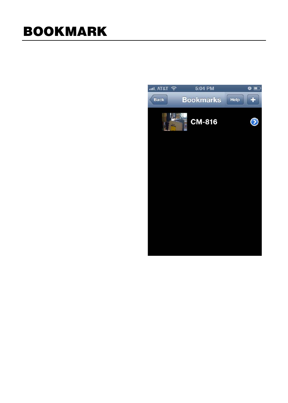 Bookmark | OpenEye iPhone Mobile Camera User Manual | Page 6 / 10