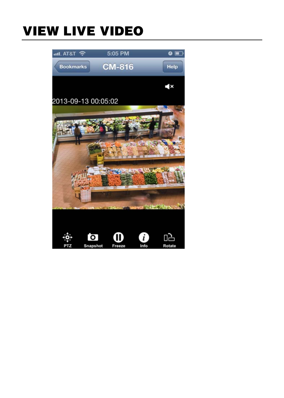 View live video | OpenEye iPhone Mobile Camera User Manual | Page 7 / 10