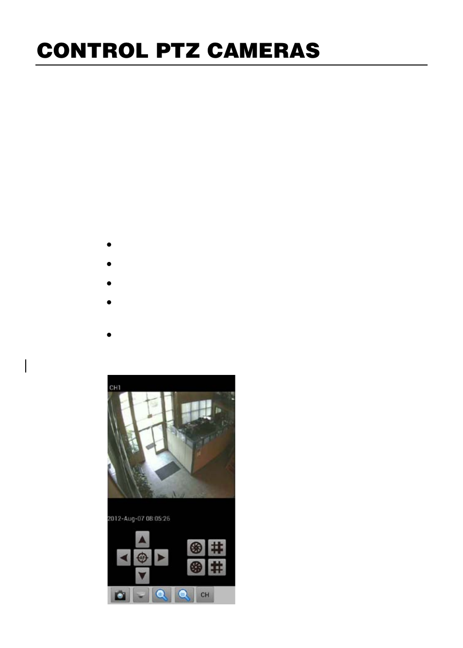 Control ptz cameras | OpenEye Android EasyMobile User Manual | Page 6 / 10