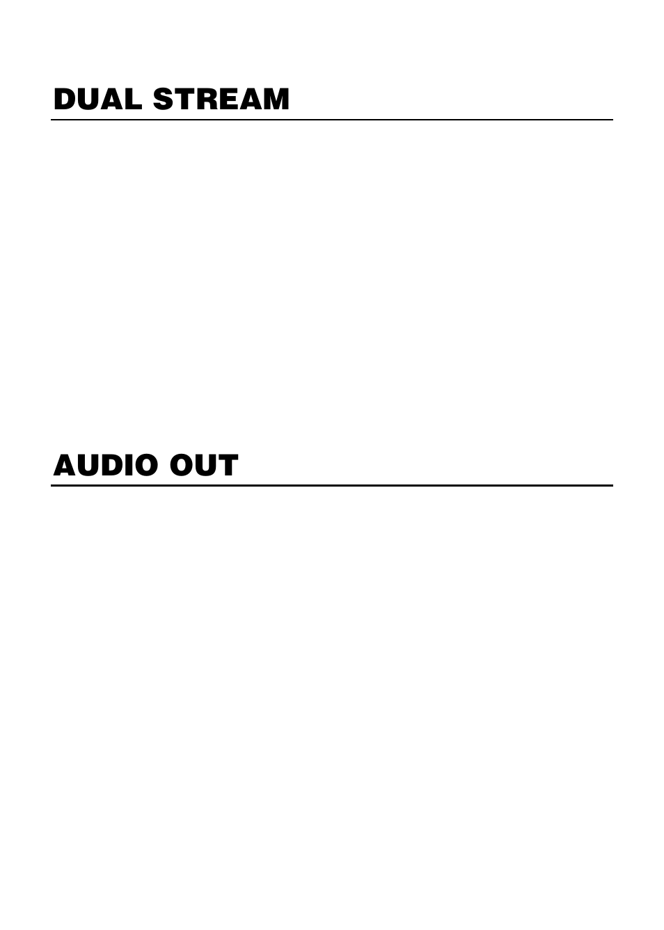 Dual stream, Audio out | OpenEye Android EasyMobile User Manual | Page 9 / 10