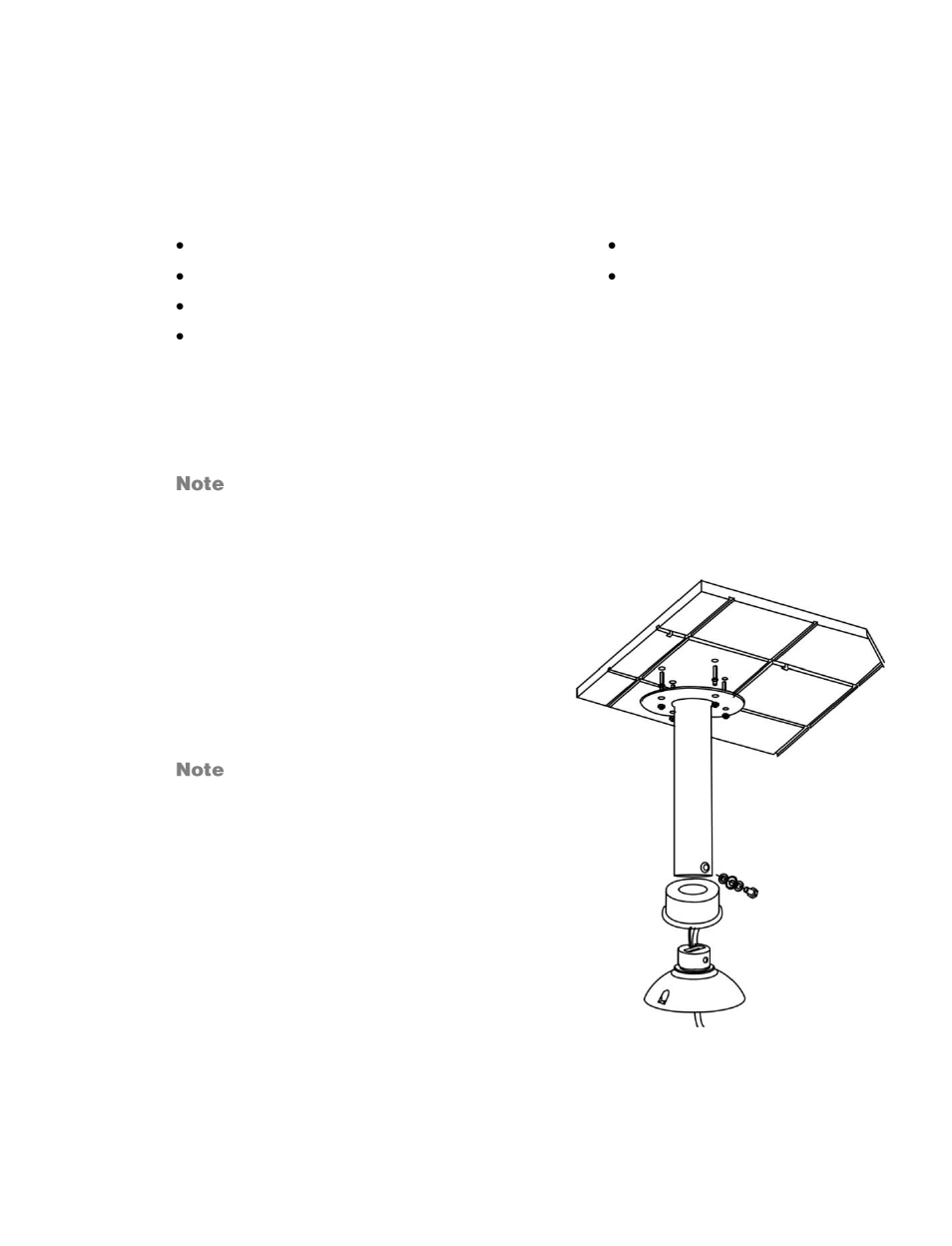 Ceiling mounting with pole | OpenEye CM-816 User Manual | Page 20 / 59