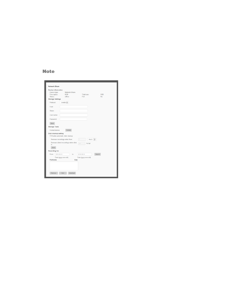 Network share | OpenEye CM-816 User Manual | Page 50 / 59