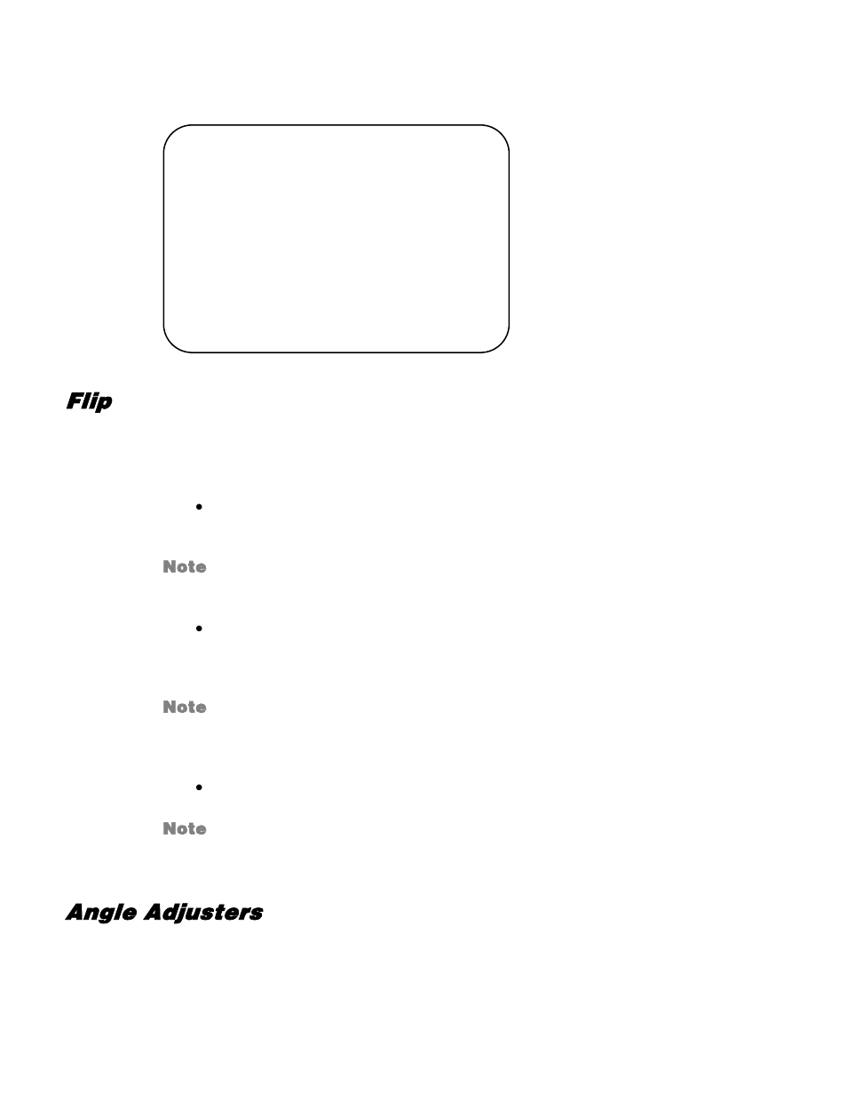 Telemetry control, Flip, Angle adjusters | OpenEye CM-512 User Manual | Page 36 / 77
