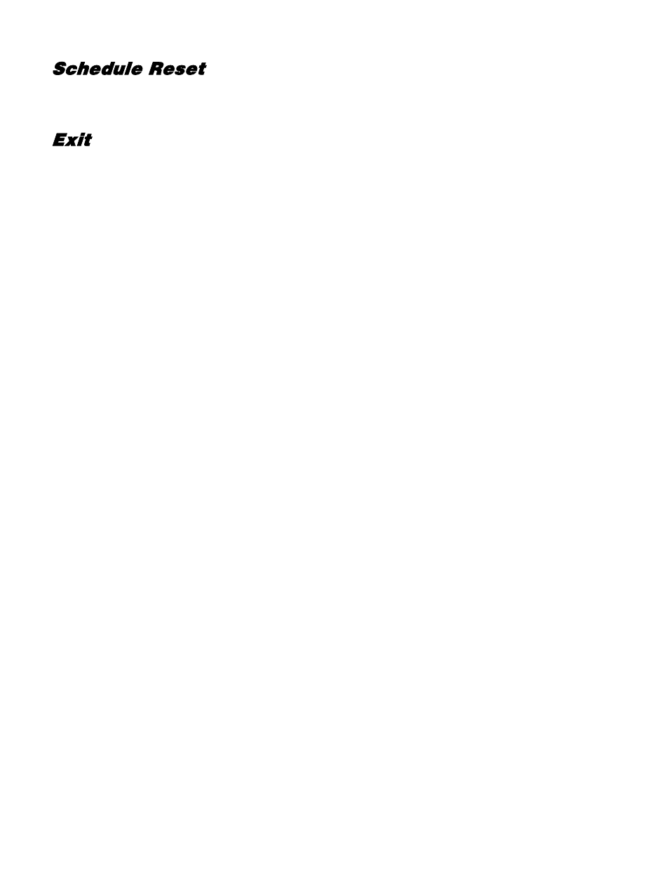 Schedule reset, Exit, Exit osd | OpenEye CM-512 User Manual | Page 55 / 77