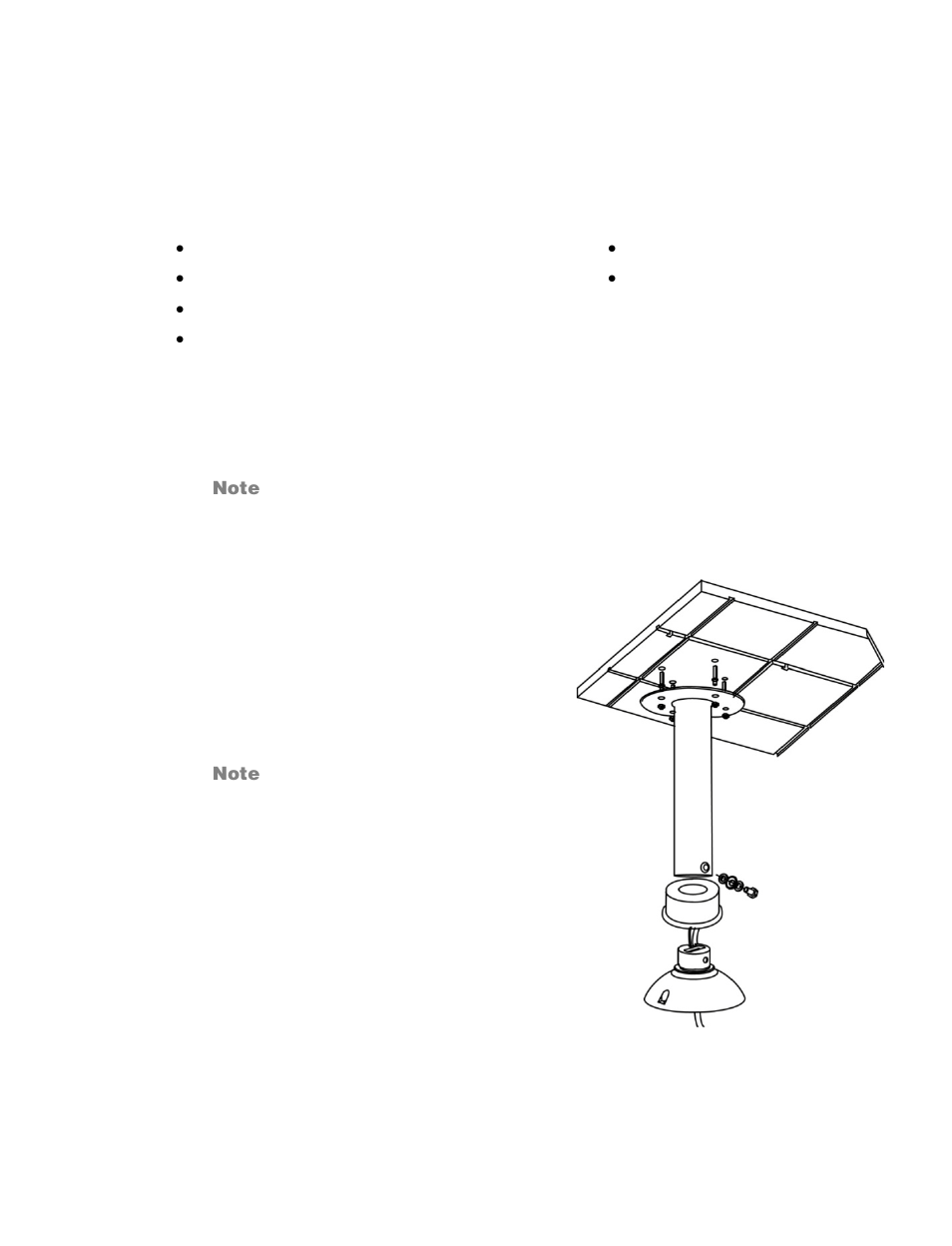 Ceiling mounting with pole | OpenEye CM-512 Installation Manual User Manual | Page 23 / 31