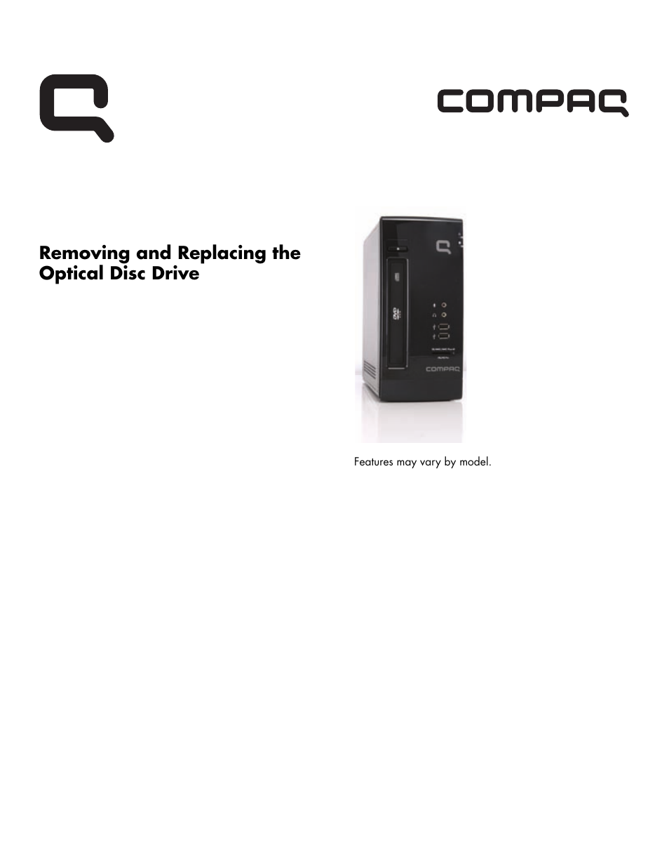 Removing and replacing the optical disc drive | Compaq 517212-001 User Manual | Page 15 / 26