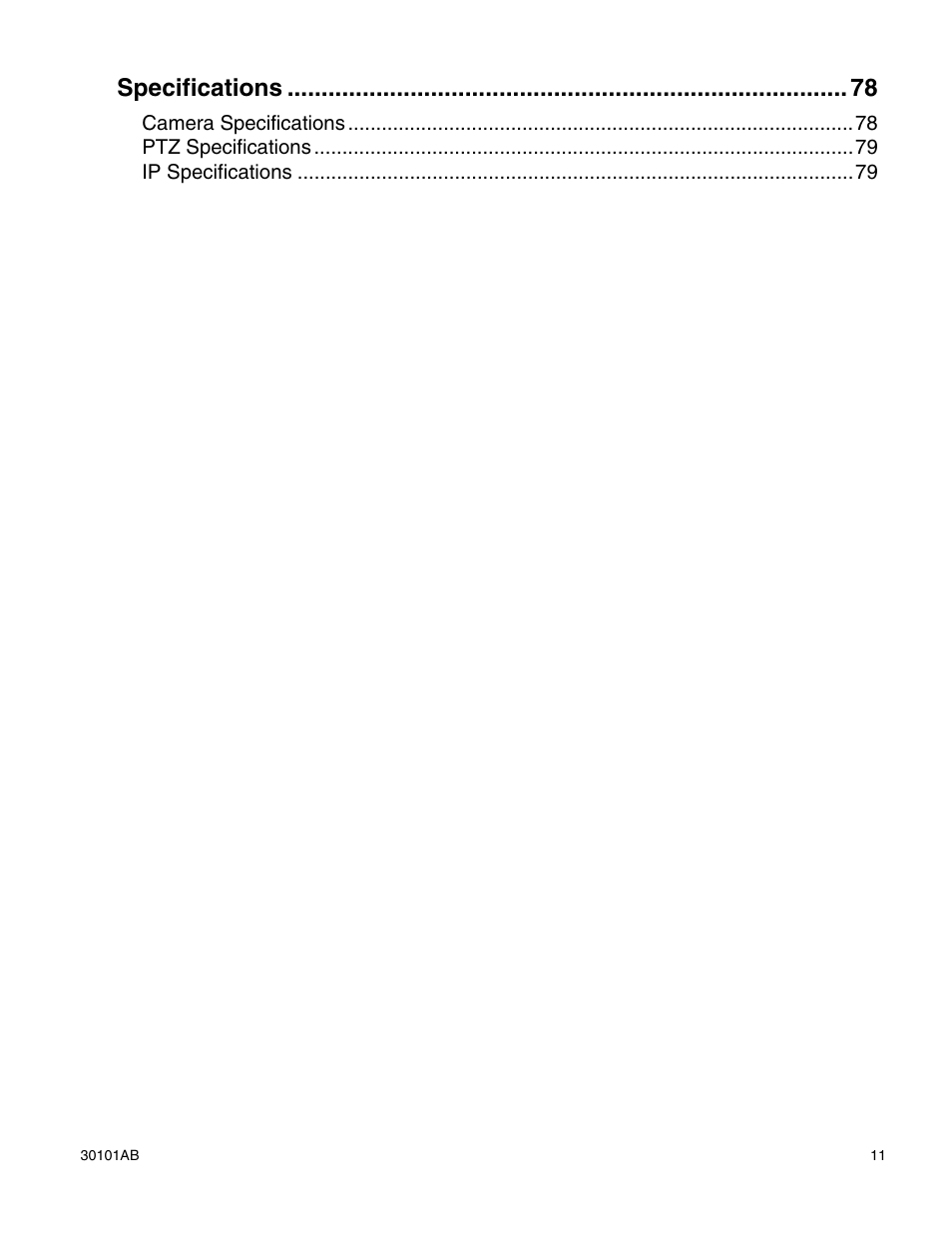 Specifications | OpenEye CM-814 User Manual | Page 11 / 81