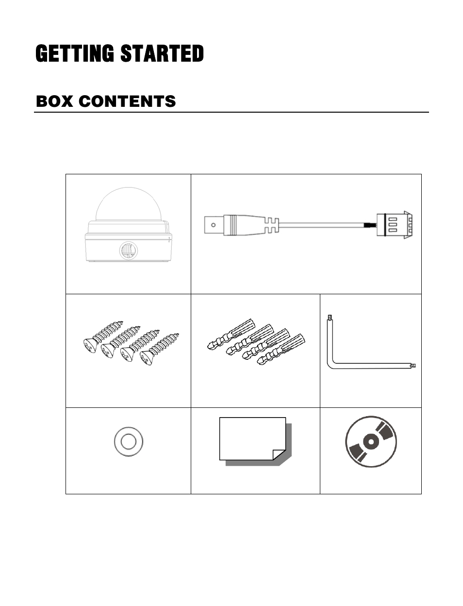 Getting started, Box contents | OpenEye CM-730 User Manual | Page 12 / 71