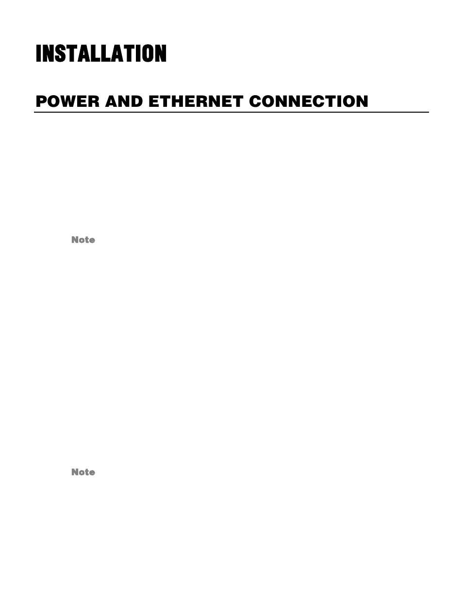 Installation, Power and ethernet connection, Power connection | Ethernet cable connection | OpenEye CM-730 User Manual | Page 15 / 71