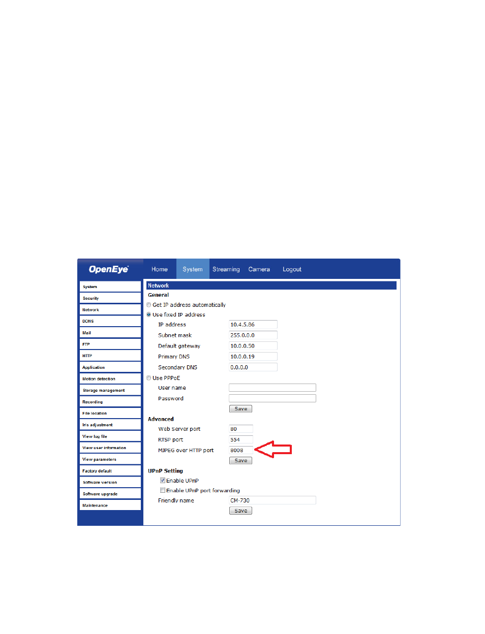 Connecting a stream | OpenEye CM-730 User Manual | Page 28 / 71