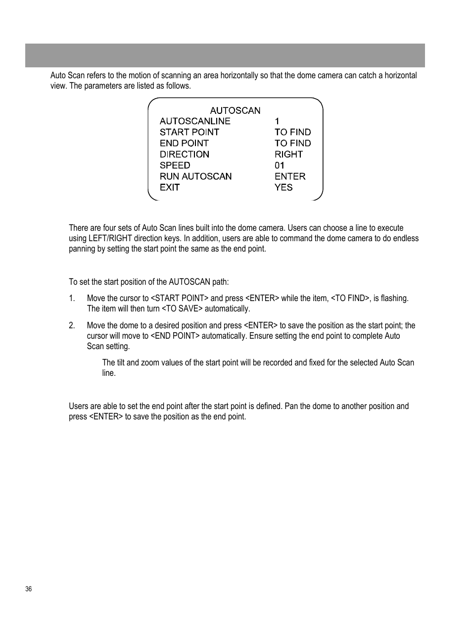 Autoscan | OpenEye CM-511 User Manual | Page 36 / 55