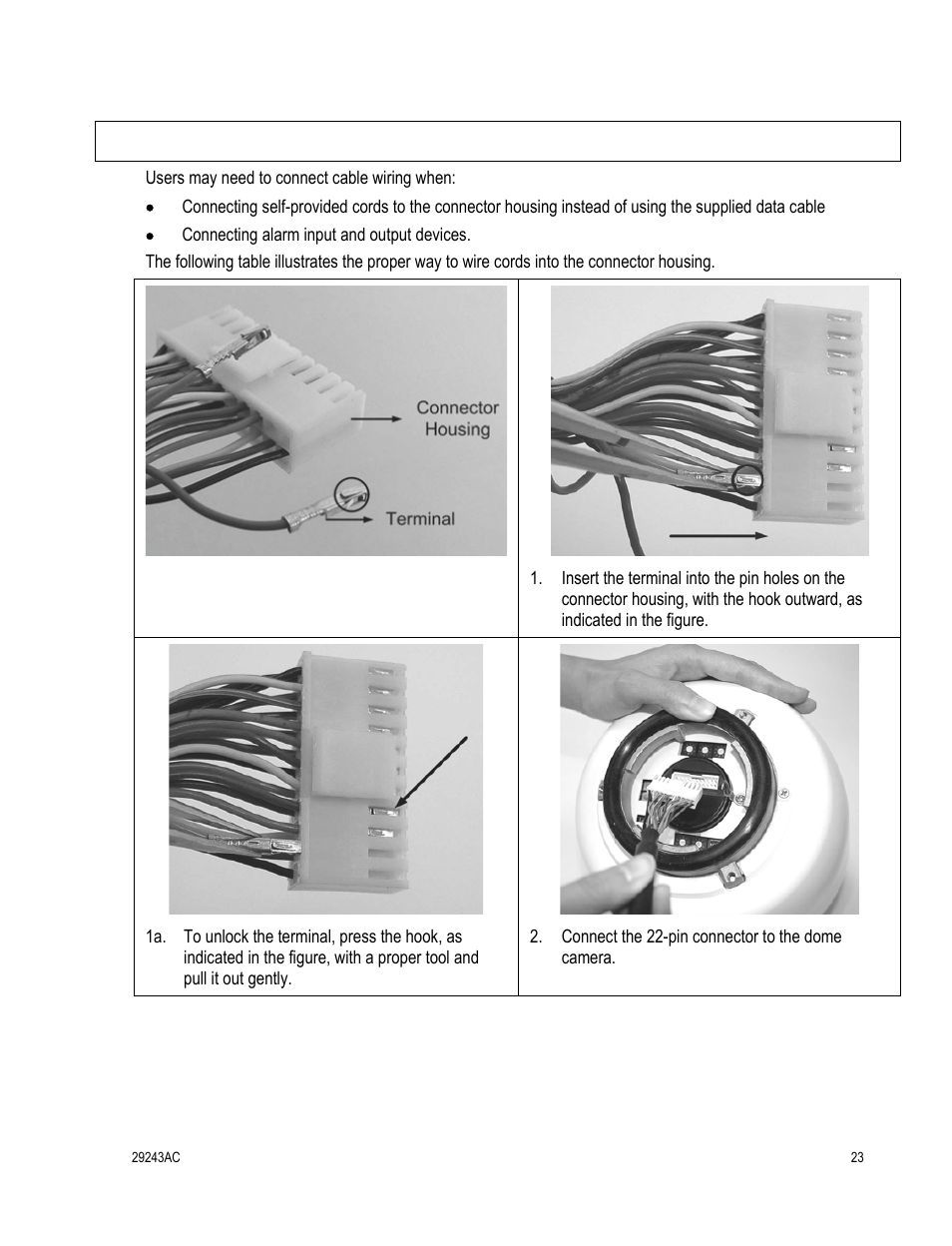 Cable wiring and connection | OpenEye CM-511 Installation Manua User Manual | Page 23 / 37