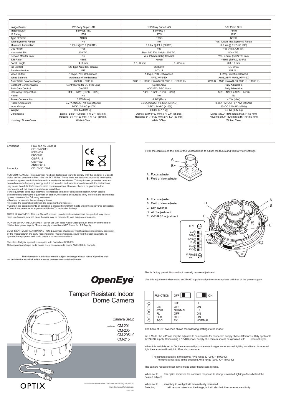 OpenEye 200-Series Setup Manual User Manual | 2 pages